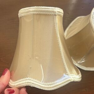 Beige Lamp Shade Clip-On Set - Neutral Home Accent